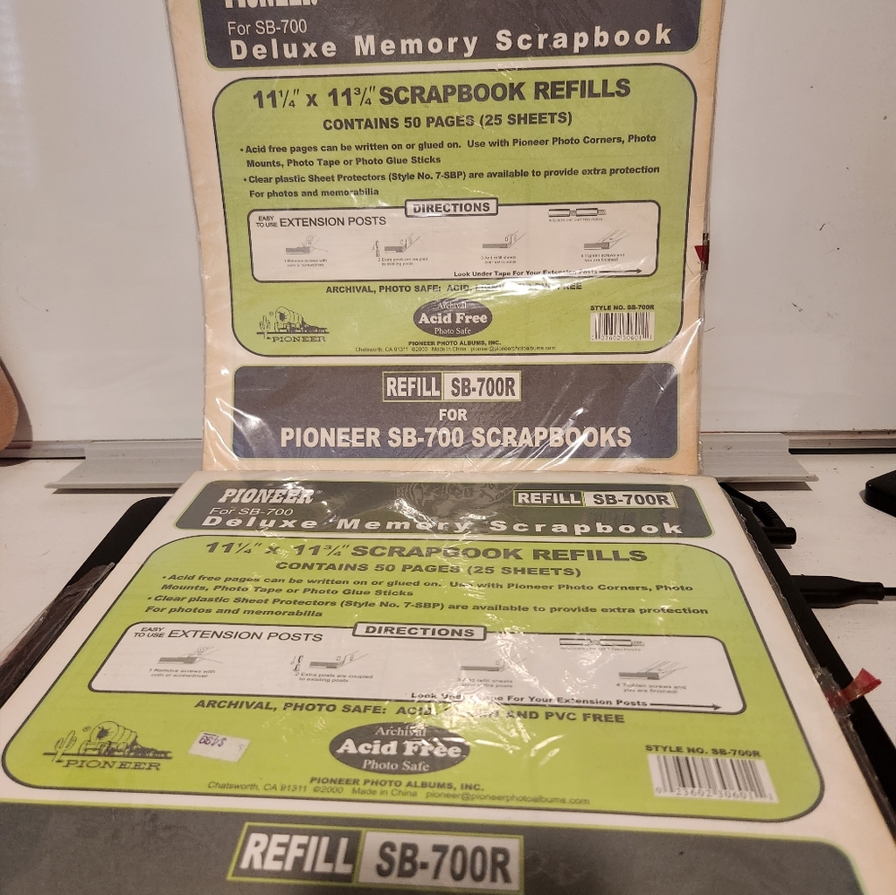 NIP Vintage Pioneer Memory Scrapbooking refills.